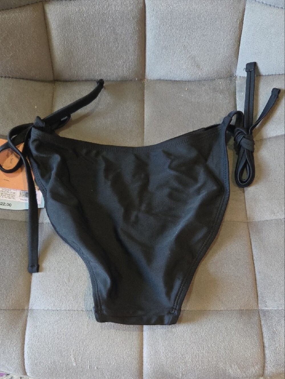 WOMEN'S BLACK SIDE TIE BIKINI BOTTOMS - Picture 2 of 7